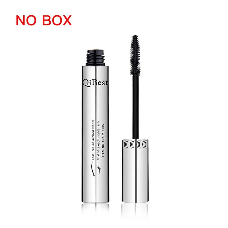 Máscara de pestañas QIBEST negra, máscara de pestañas 4D, pestañas sedosas, alargamiento de pestañas, maquillaje, máscara resistente al agua, cosméticos para ojos con volumen