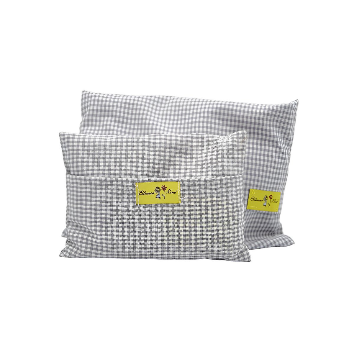 Cuscino Semi Di Finocchio Grigio A Quadri