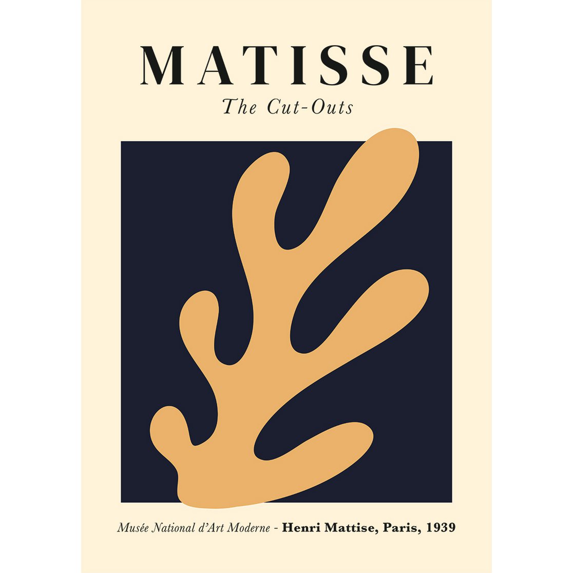 Poster Henri Matisse - No. 13 Yellow Flower On Blue Background