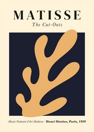 Póster Henri Matisse - núm. 13 flor amarilla sobre fondo azul