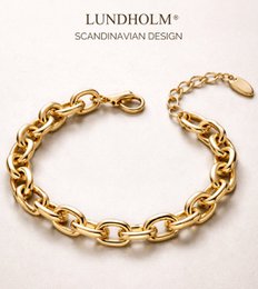 Gold plated chunky chain link bracelet, stainless steel, large bold links, women's jewelry, luxury gift