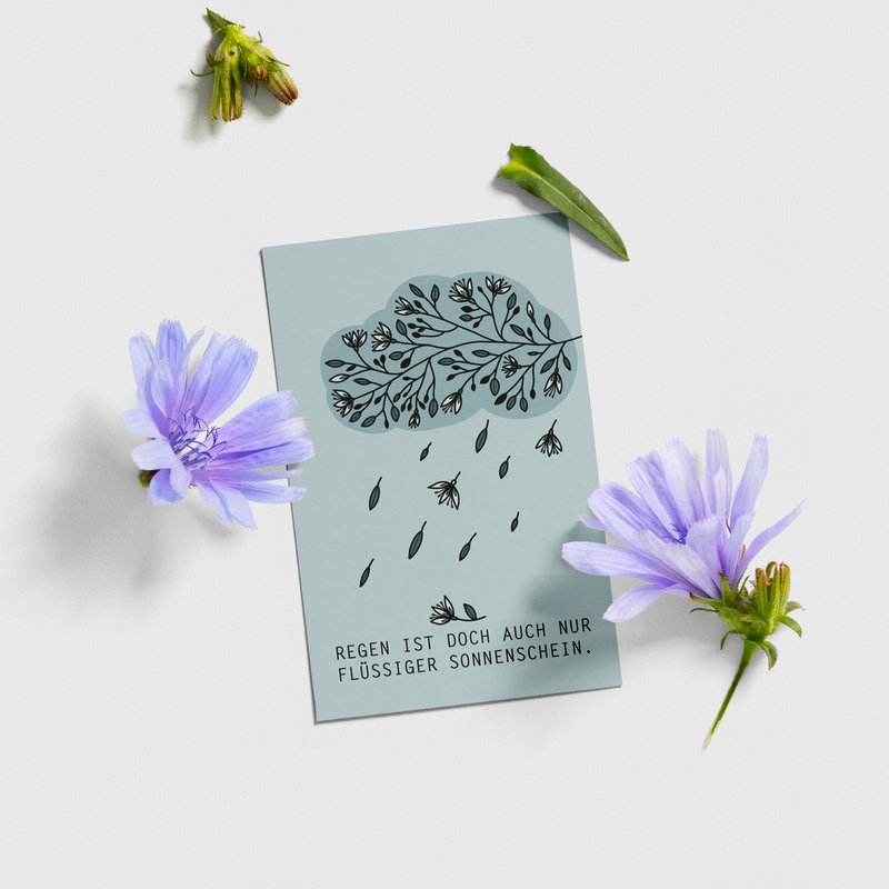Sticker Wolke und Sonnenschein DIN A7