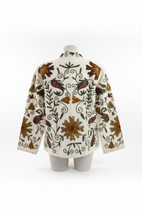 HS Velvet Jacket - In 7+ Colors - Without Buttons - Leaf Design