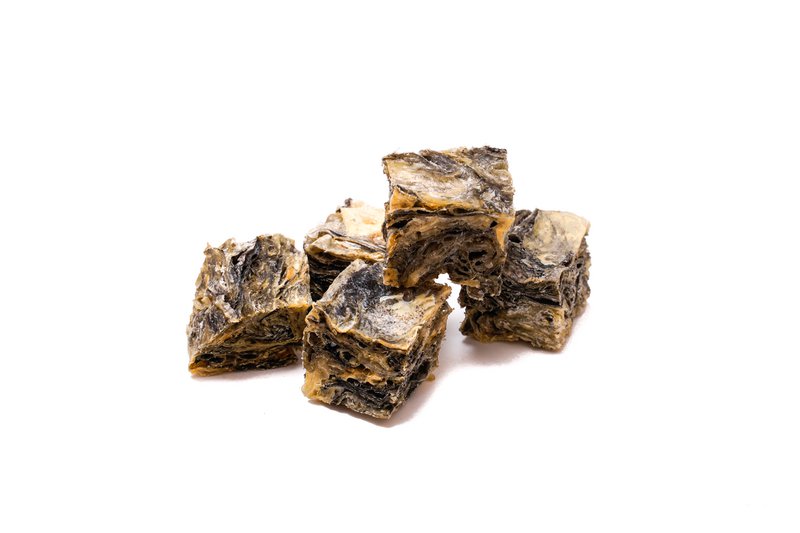 Dried Cod Skin Cubes Natural Single Ingredient Dog Treats Bulk 1 kg
