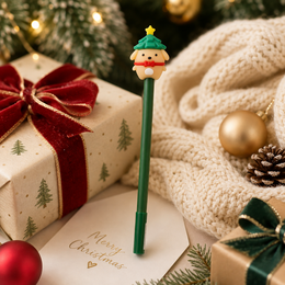 Bolígrafo de fantasía con motivos navideños - Perrito verde
