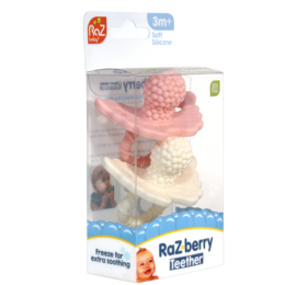 RaZberry set di due massaggiagengive - rosa e bianco