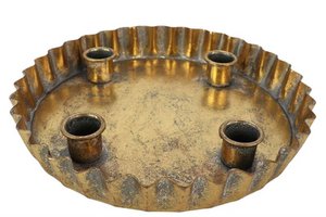 Candlestick dia23x gold for 4 candles