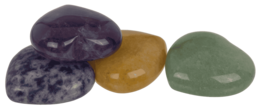 Gem stone, heart, 2,5 cm,