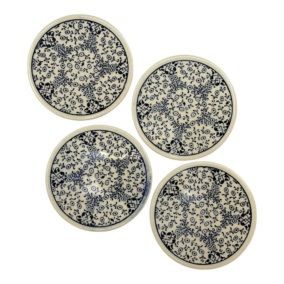 Keramik-Untersetzer - 4er Set - Gänseblümchen- 9cm