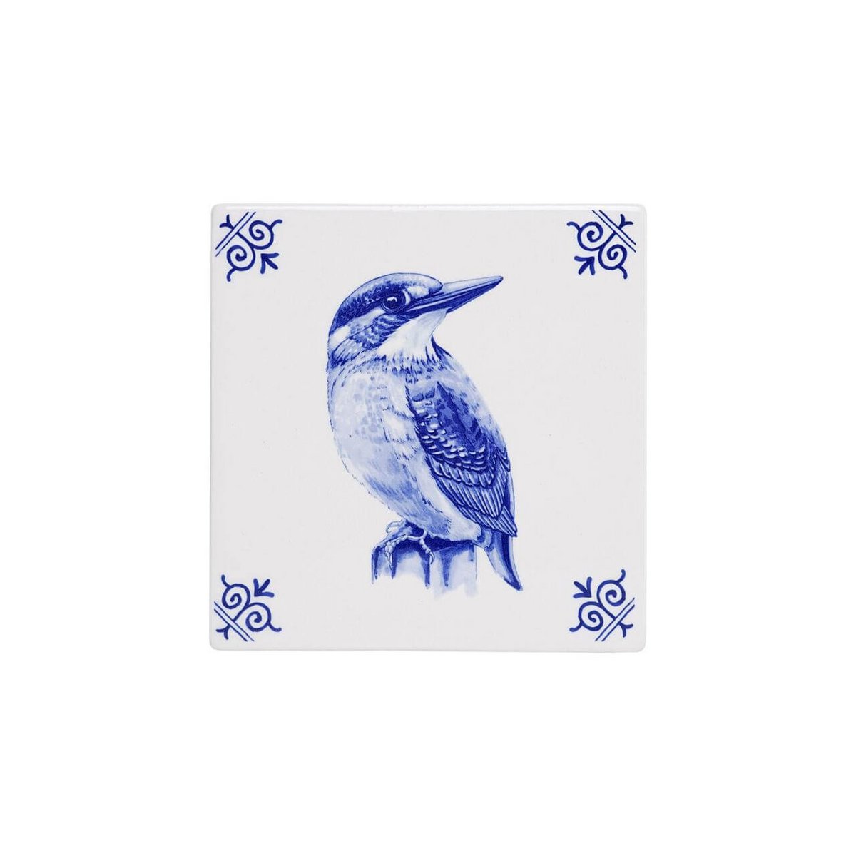 Tile Kingfisher - Delft Blue - 13 cm