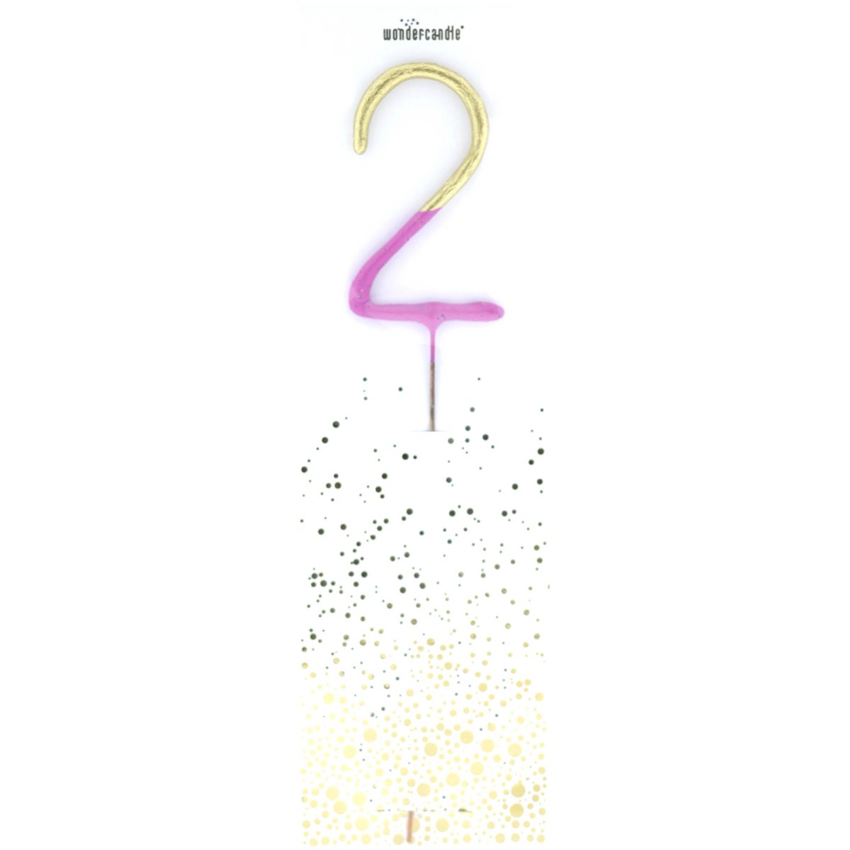 2 Bicolor 2-farbig gold pink Wondercandle® classic