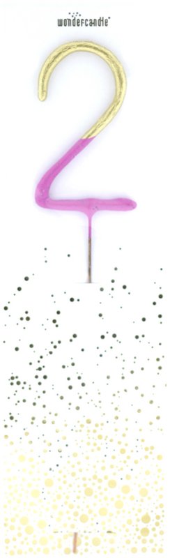 2 Bicolor 2-farbig gold pink Wondercandle® classic