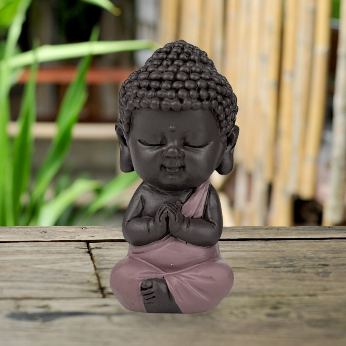 Buddha Statuette – Pink Toga – Zen and Feng Shui Decoration – Spiritual and Relaxed Atmosphere – Decorative Gift Idea