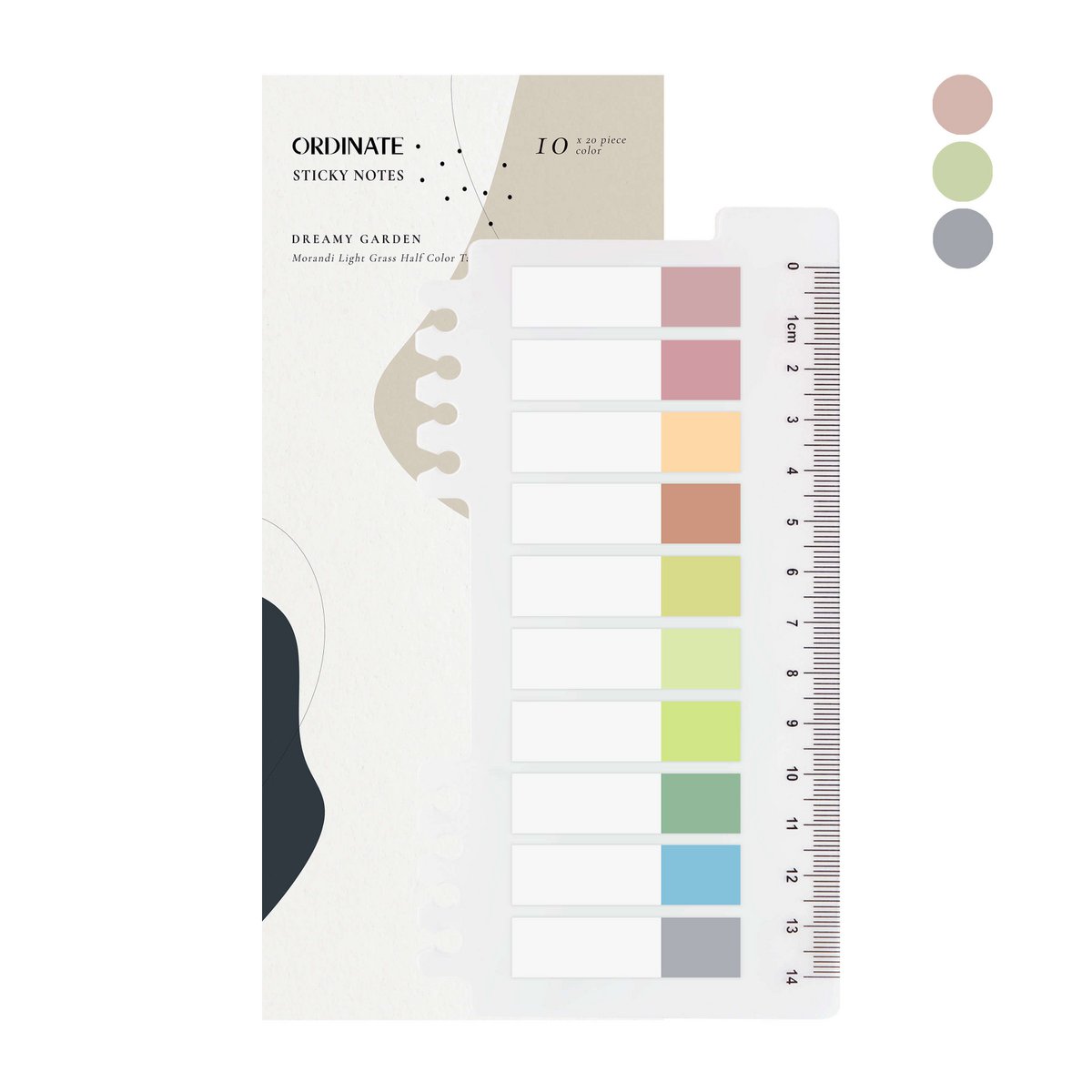 Meadow Mist | Ordinate Haftnotizen | Sticky Notes Pastell | Sticky Notes | Index Tabs | Sticky Notes Transparent | Sticky Tabs | Book Tabs | Annotating Tabs | Klebezettel Schule | Büro | 200 Stücke