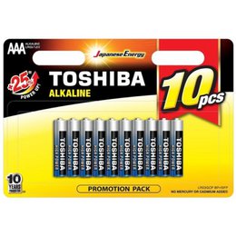 Pilas Toshiba AAA Alcalines - LR03 - 1,5V X10