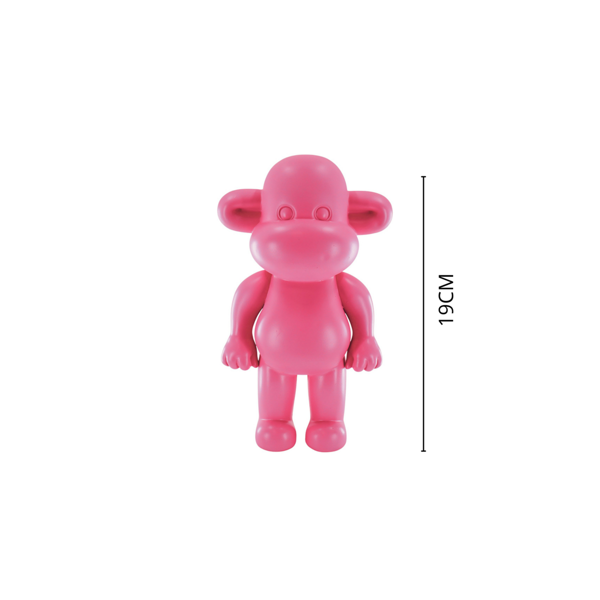 Ozdoba - Figurka małpy „The Legend” - Polyresin - Pink - 11x7x19cm