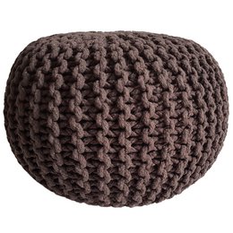 Knitted stool pouf Ø 45 H 30 cm cm seat pouf knitted floor cushion