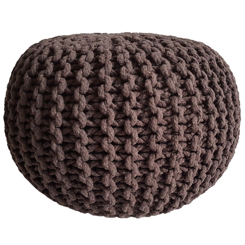 Knitted stool pouf Ø 45 H 30 cm cm seat pouf knitted floor cushion