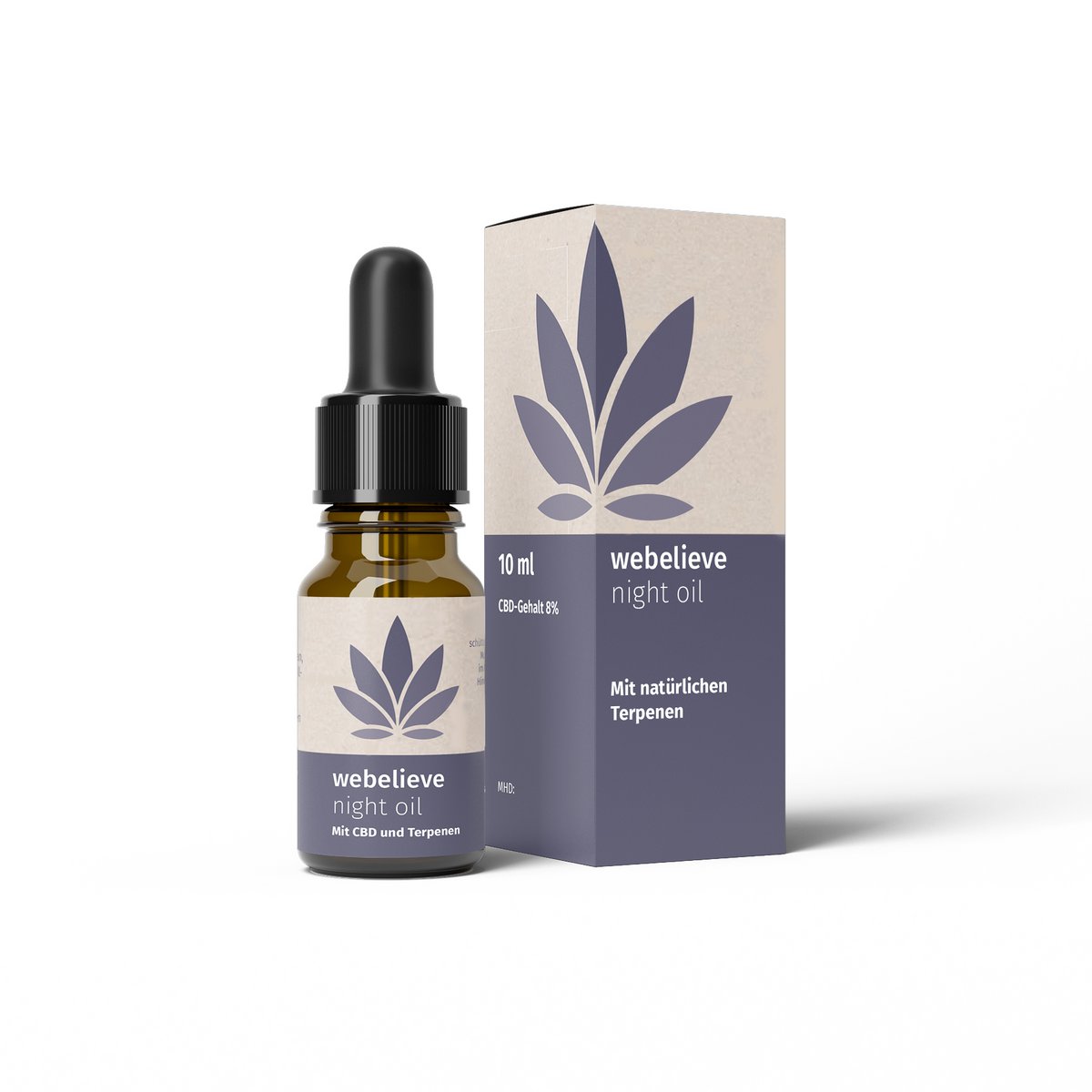 CBD Night Mouth Oil 8% | 800mg | Organic hemp oil, valerian, poppy seed oil