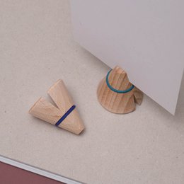 Wooden photo & memo clip - black