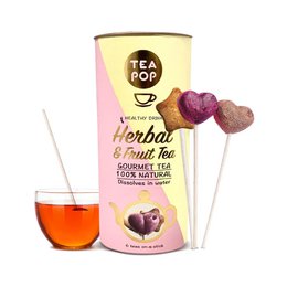 Kräuter- und Früchtetee am Stiel! Gourmet-Tee | 100 % natürlich | Löst sich vollständig in Wasser auf