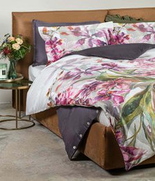 Satijnen beddengoedset Orchids Modern