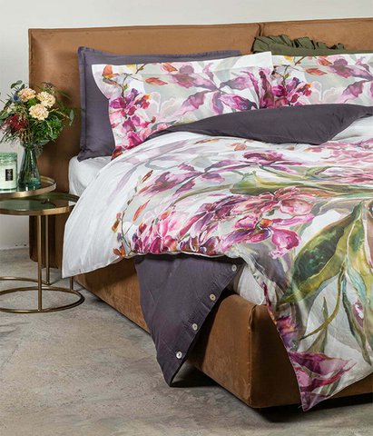 Sateen bed linen set Orchids Modern