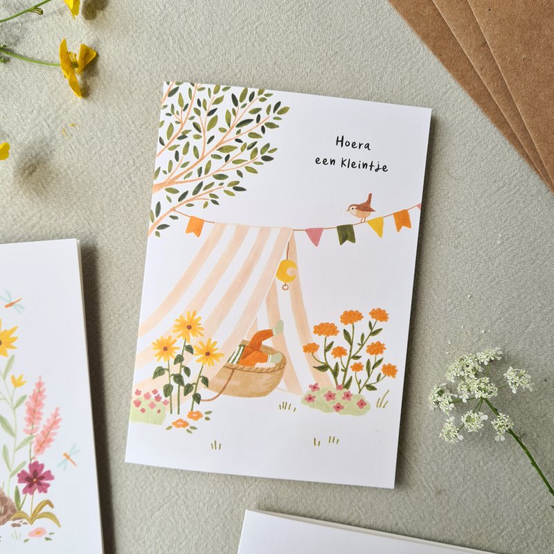 Jardín de tarjetas de bebé - Hola pequeño