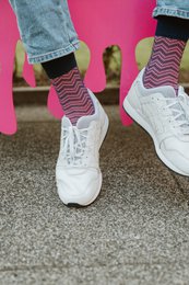 Geschenkdoos riem Ray en roze visgraatsokken