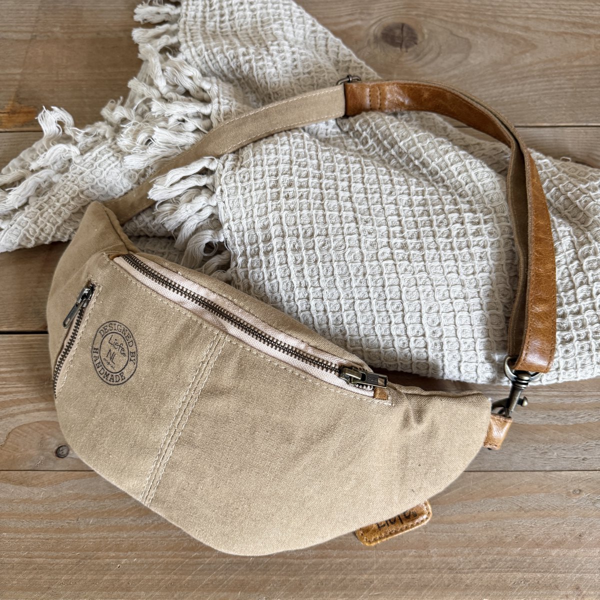 BumBag (khaki cotton) crossbag fannypack NEW