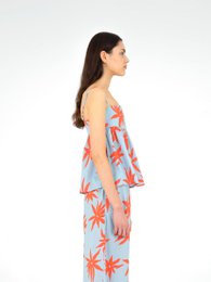 Magician Floral Print Blue Top