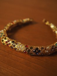 Vintage inspireret blændende kalejdoskop armbånd-16 cm lang