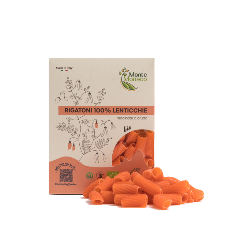 Rigatoni 100% økologisk linsemel