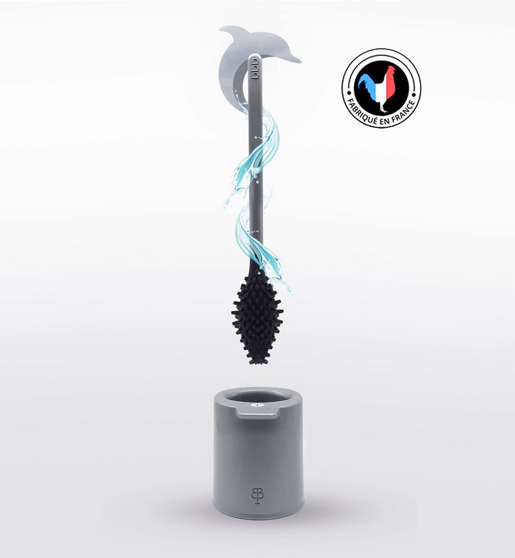 bbb La Brosse WC Bio-sourcées Et Recyclées Gris Dauphin