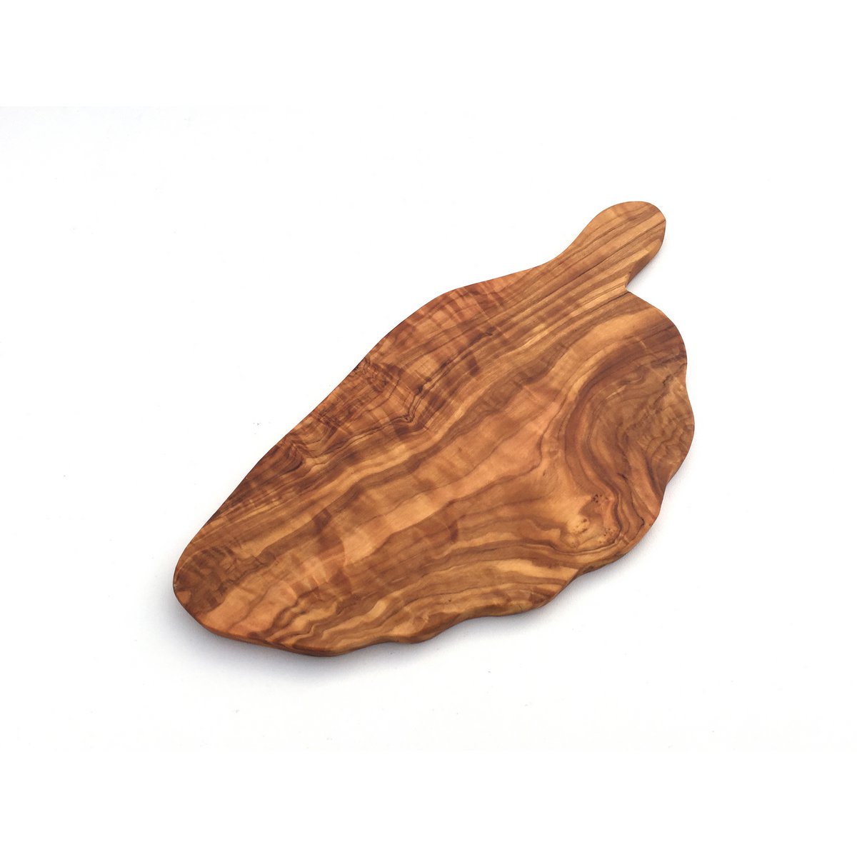 Ontbijtplank met handvat 22 cm extra plat Lichtgewicht gemaakt van olijfhout