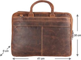 Arrigo Laptoptas 17 inch Cognac