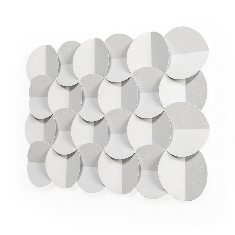 SCULPTURE 72X3X49 WHITE METAL TH1334800