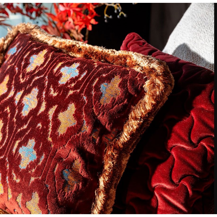 BIJOU | Cushion | 45x45 cm Merlot | Red | Hoii | With luxury inner cushion