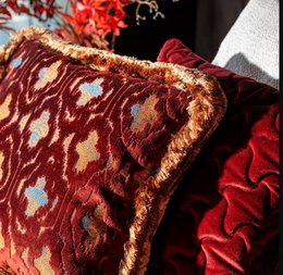 BIJOU | Cushion | 45x45 cm Merlot | Red | Hoii | With luxury inner cushion