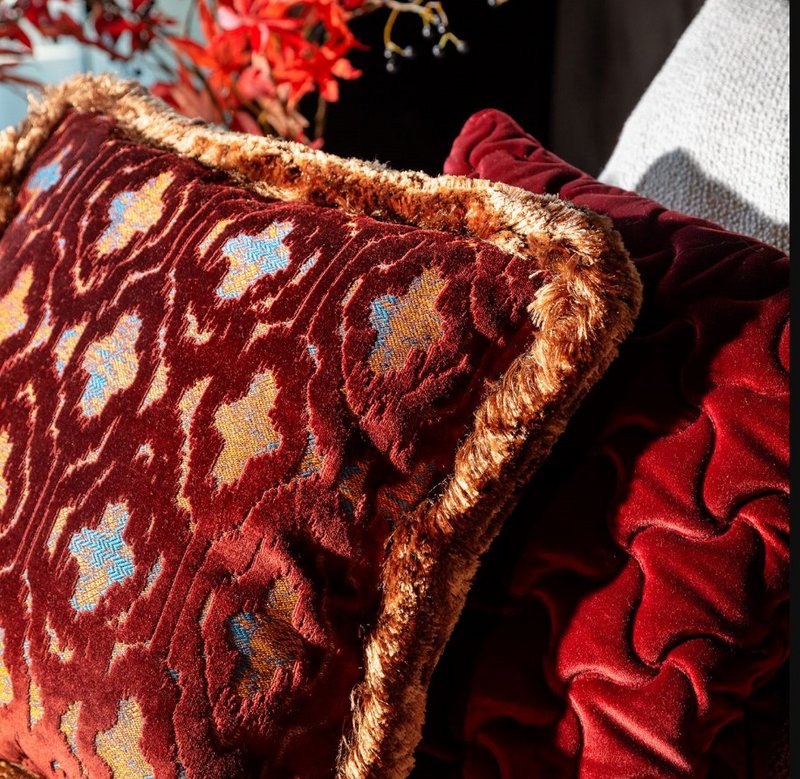 BIJOU | Cushion | 45x45 cm Merlot | Red | Hoii | With luxury inner cushion