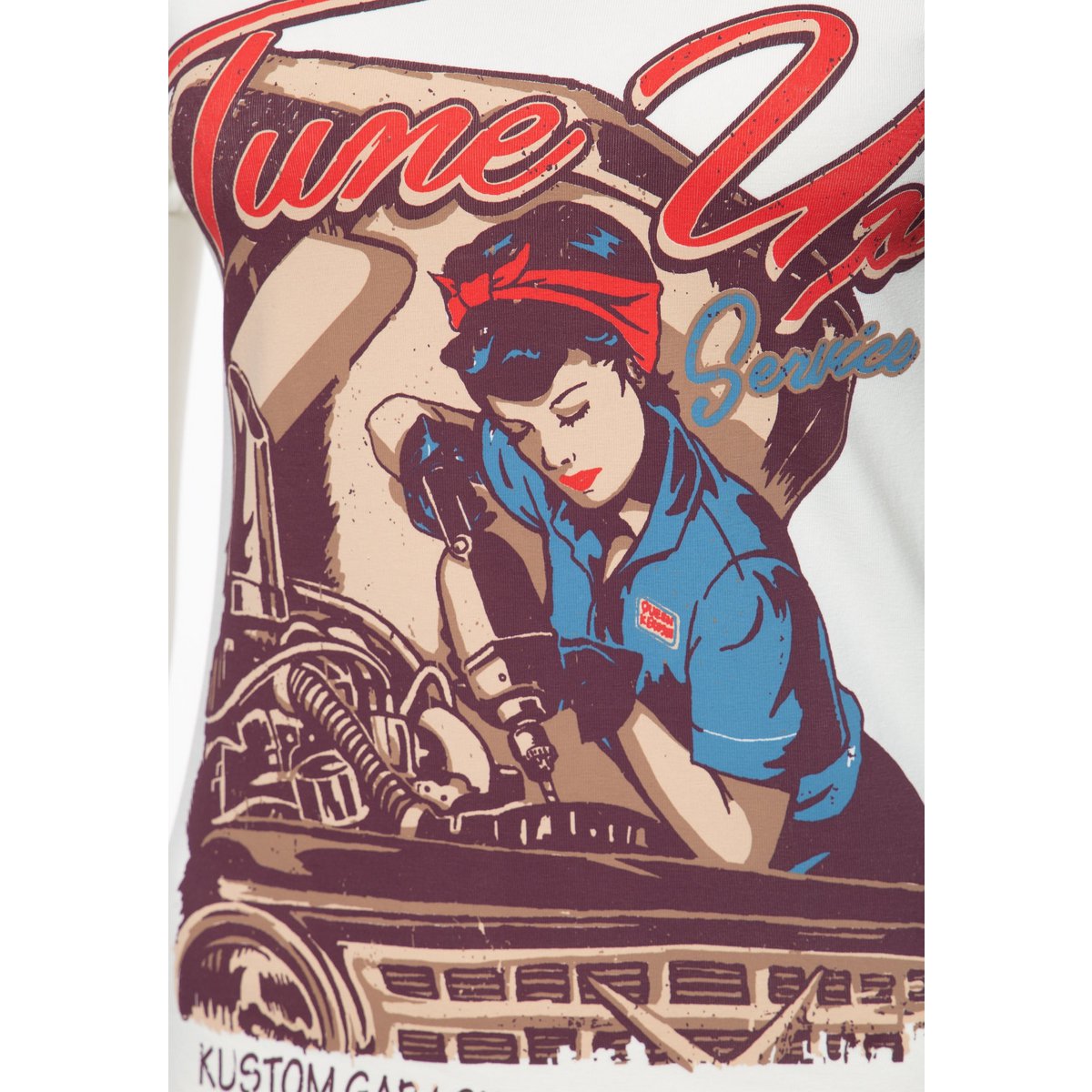 T-shirt with V-neck "Tune Up"