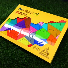 Colorful Hexagon Wooden Puzzle • Brain Teaser Game • Logic and Spatial Thinking Toy • Modern Home Decor • Educational Gift for Kids & Adults