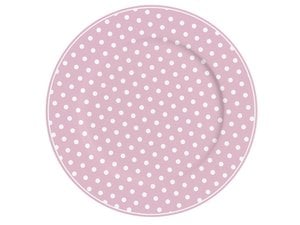 Porzellan großer Teller Polka Dot pastellrosa 23 cm Isabelle Rose