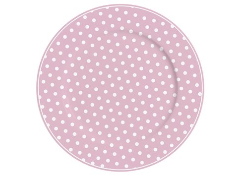 Porzellan großer Teller Polka Dot pastellrosa 23 cm Isabelle Rose