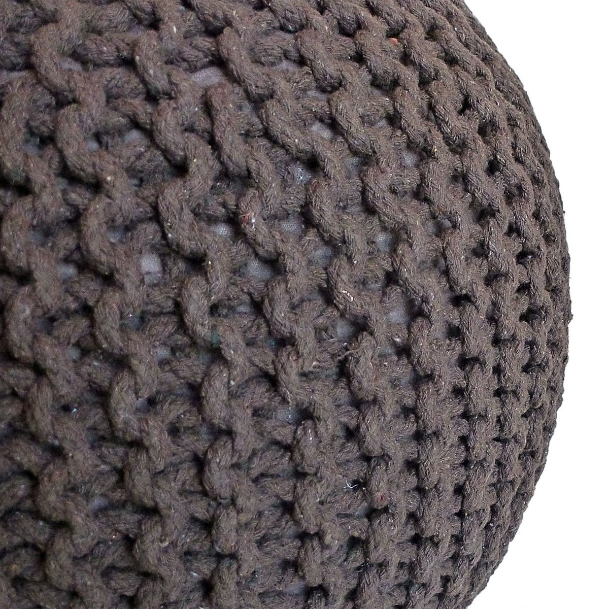 Pouf Ø 55 h 37 h 37 tabouret de tricot siège de planche de sol de pouf durable