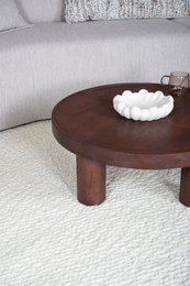 Coffee table Tias ø70 cm - Espresso Mango wood