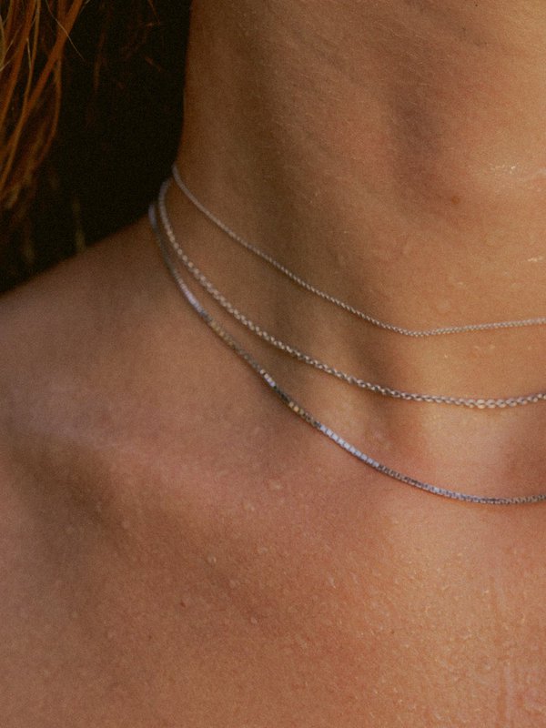 Ankerkette DELICATE Filigran 14k Weißgold
