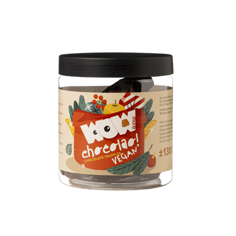 Vegan Christmas Truffles Gift Jar 130g | Dairy-Free Holiday Chocolate