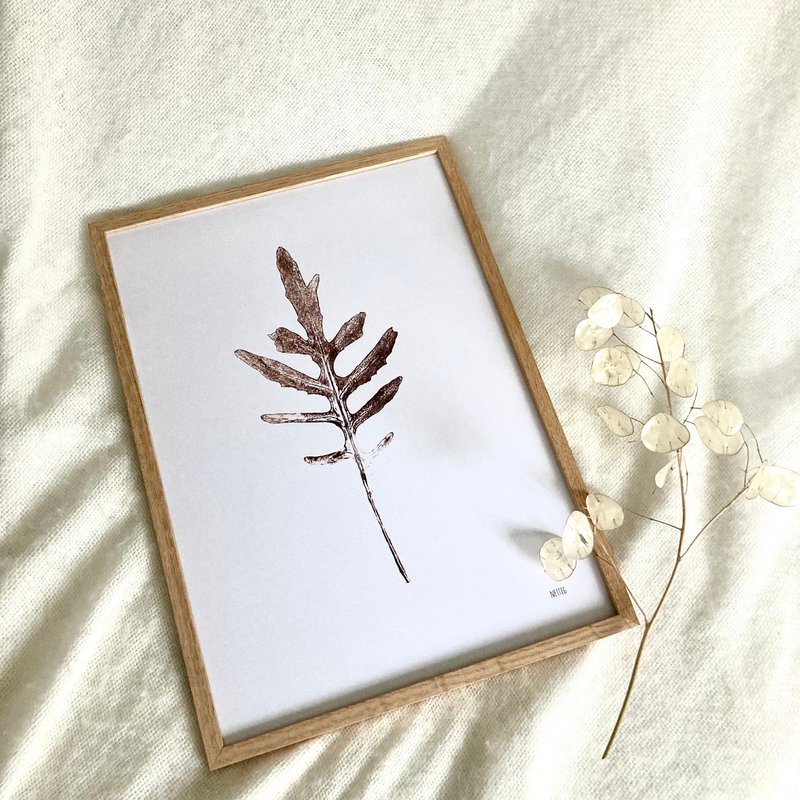 Póster monoprint blad I NETTEG