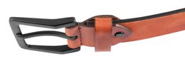 Leonardo Verrelli genuine leather belt, light brown